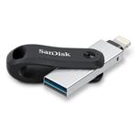 SanDisk iXpand Go 256GB, flash disk, USB 3.0 + Lightning, černý