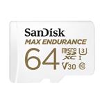 SanDisk MAX ENDURANCE 64GB microSDXC karta, V30, 100R/40W + adaptér