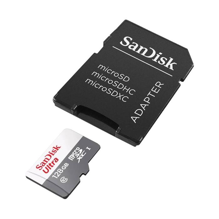 SanDisk Ultra 128GB microSDXC karta, UHS-I U1 + adaptér