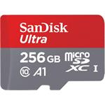 SanDisk Ultra 256GB microSDXC karta, UHS-I U1 + adaptér