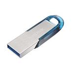 SanDisk Ultra Flair 128GB flash disk, USB 3.0, tropická modrá