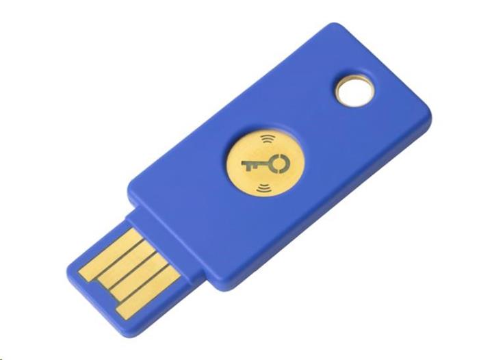 Security Key NFC - USB-A, podporující vícefaktorovou autentizaci (NFC), podpora FIDO U2F, voděodolný