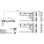 SFF-8643 (miniSAS-HD) -> 4×SFF-8482+2×SFF-8448, 65cm kabel s napájením