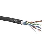 Solarix kabel FTP CAT5e drát, venkovní, 305m/cívka, FTP PE+PVC Fca dvojplášť,   SXKD-5E-FTP-PVC+PE