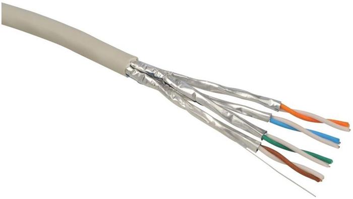 Solarix kabel STP CAT6A drát, 500m/cívka, LS0H, SXKD-6A-STP-LS0H