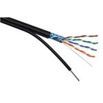Solarix kabel UTP CAT5e drát, venkovní samonosný, 305m/cívka, PE,  SXKD-5E-FTP-PE-SAM