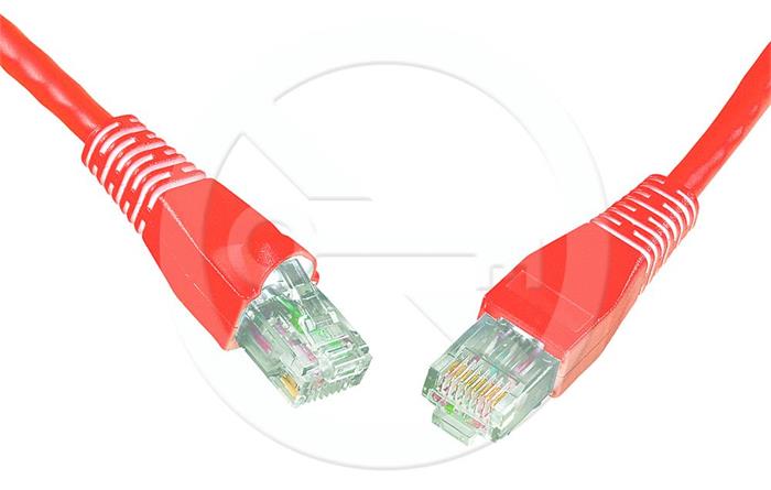 Solarix patch kabel CAT5E UTP PVC 20m červený snag-proof