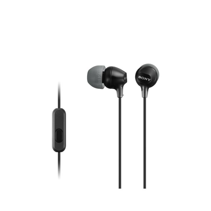 SONY MDR-EX15AP - Sluchátka do uší s mikrofonem - Black