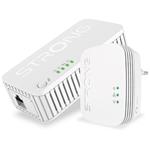 STRONG sada 2 adaptérů Powerline WF 1000 DUO MINI/ Powerline 1000 Mbit/s/ Wi-Fi 750 Mbit/s/ 1x LAN/ bílý