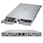 SUPERMICRO 1U TWIN server 2x(2xLGA2011-3), C612, 2x(16x DDR4 ER, 4x SATA HS 2,5", 2x10GB LAN), 1000W (Titanium), IPMI
