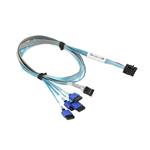 Supermicro kabel  SFF-8643 (SAS-HD) -> 4x SATA  (75/75/90/90cm)