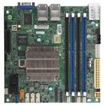 SUPERMICRO mini-ITX  MB Atom C3758 (8-core), 4x DDR4 ECC DIMM, 12xSATA, 1x PCI-E 3.0 x4, 4x 1GbE LAN, IPMI