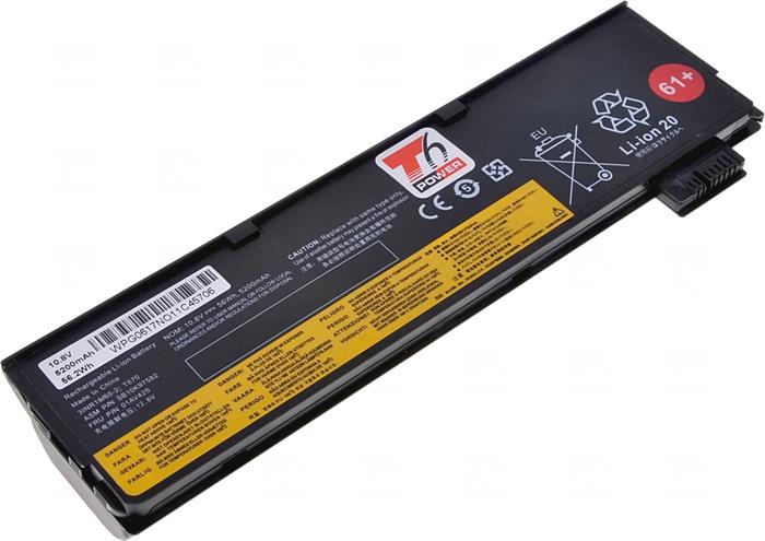 T6 Power baterie pro Lenovo ThinkPad T470/T480/T570/T580/P51s/P52s, 5200mAh, 58Wh