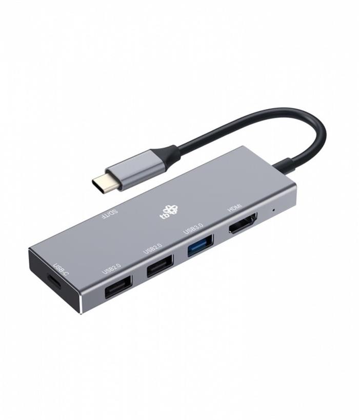 TB adaptér USB-C 7v1 USB 3.0, 2xUSB 2.0, HDMI, PD, SD/TF