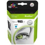 TB náhrada za Brother LC 985 CY, azurová, 19ml