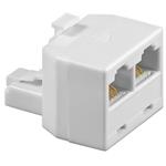 Telefonní rozdvojka RJ45 (2xF,1xM), kat.3, bílá