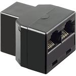 Telefonní rozdvojka RJ45 (3xF), kat.3, černá