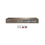 Tenda TEG1016D - 16x Gigabit Switch, Fanless-bez ventilátorů, Rackmount, ochrana proti přepětí