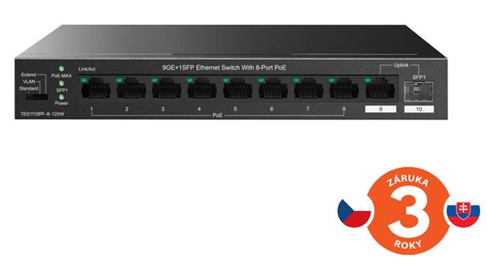 Tenda TEG1110PF-8-120W PoE+
