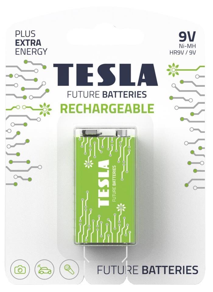 Tesla 9V RECHARGEABLE+ nabíjecí Ni-MH, 1ks