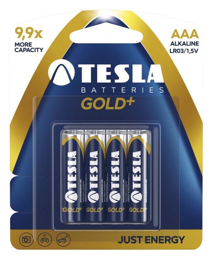 Tesla AAA GOLD+ alkalická, 4 ks