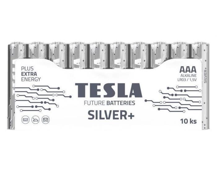 Tesla AAA SILVER+ alkalická, 10 ks fólie, ND