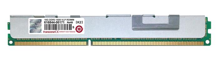 Transcend 16GB DDR3 1600MHz ECC REG, 2Rx4, DIMM, nízký profil