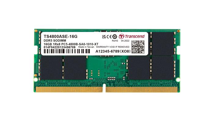 Transcend 16GB DDR5 4800MHz CL40, 2Rx8, SO-DIMM, 1.1V