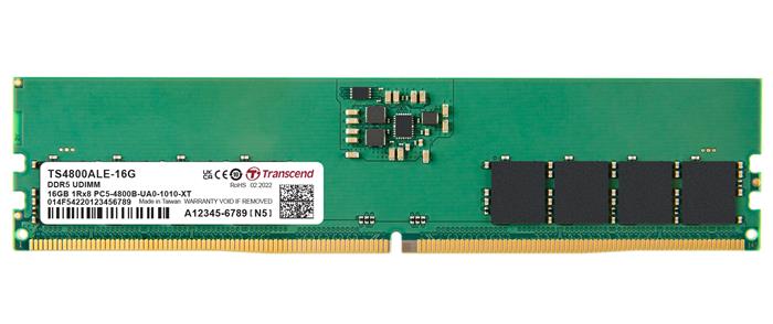 Transcend 16GB DDR5 4800MHz CL40, 2Rx8, UDIMM, 1.1V
