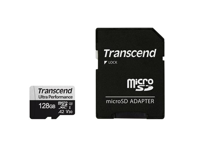 Transcend 340S 128GB microSDXC karta, UHS-I U3 A2 + adaptér