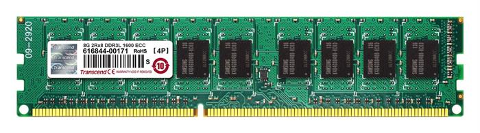 Transcend 8GB DDR3 1600MHz ECC CL11, 2Rx8, DIMM