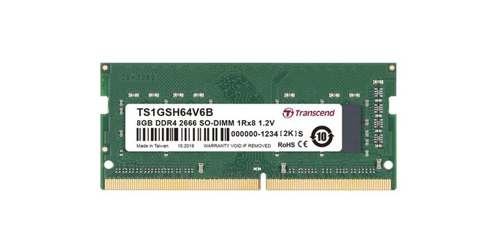 Transcend 8GB DDR4 2666MHz CL19 1Rx8 SO-DIMM