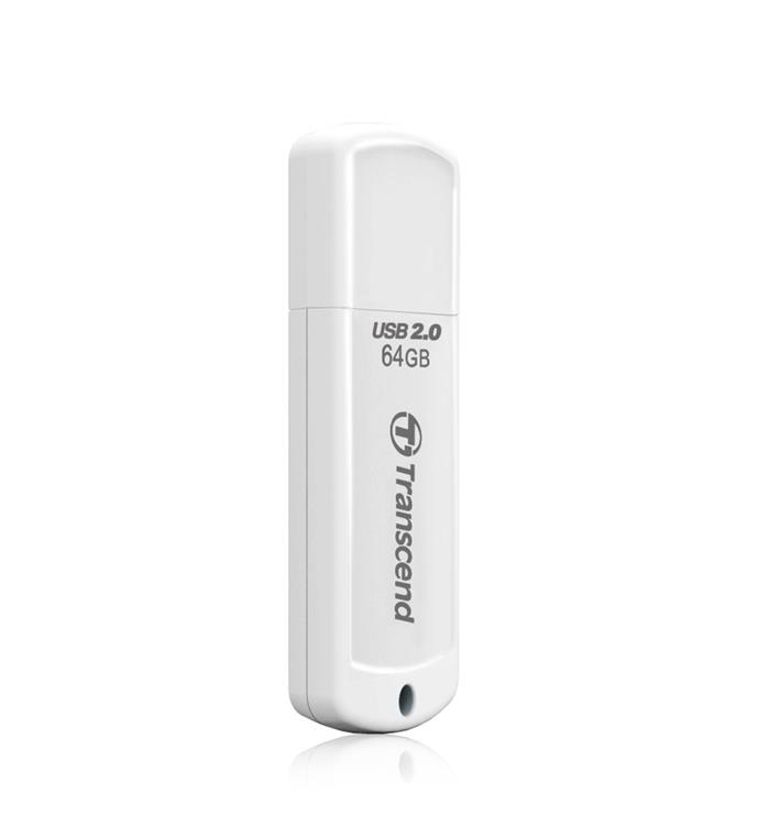 Transcend JetFlash 370 - 64GB, flash disk, USB 2.0, bílý