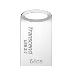 Transcend JetFlash 710S - 64GB, flash disk, USB 3.0, stříbrný kov