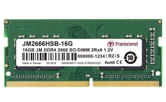 Transcend JetRam 16GB DDR4 2666MHz CL19, SO-DIMM
