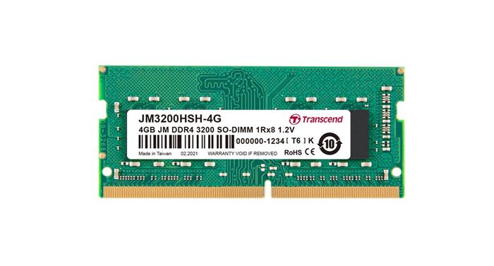 Transcend JetRam 4GB DDR4 3200MHz CL22 1Rx8 SO-DIMM
