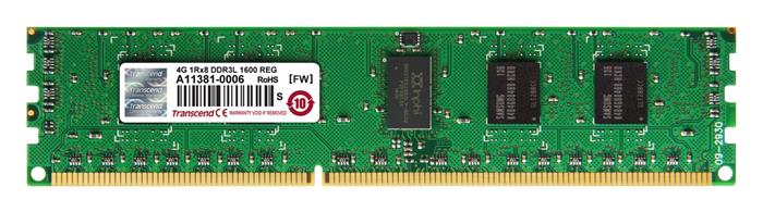 Transcend paměť 4GB DDR3L 1600 REG-DIMM 1Rx8 CL11