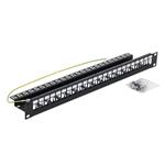 Triton 19" modulární patch panel 1U pro max. 24ks keystone, otvor14,8x17,5mm RAL9005