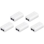 Ubiquiti POE-24-12W-G-WH, Gigabitový PoE Injektor, 24V/0,5A (12W), 5-Pack