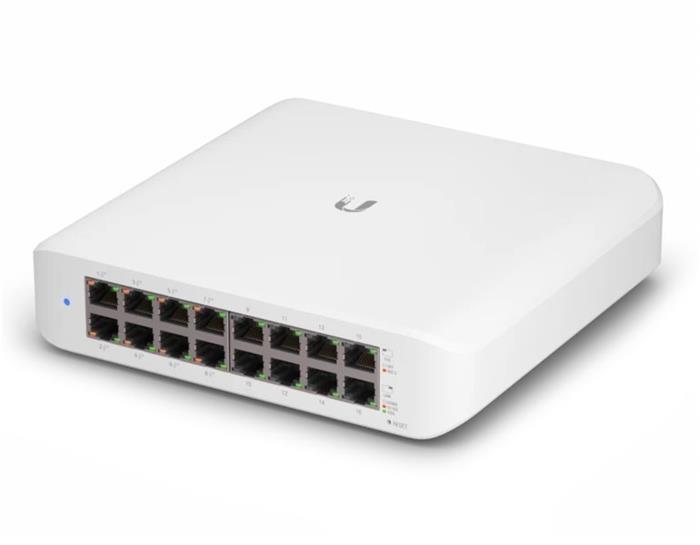 Ubiquiti UniFi Switch Lite 16 PoE - 16x Gbit RJ45, 8x PoE 802.3at, 45W