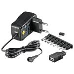 Univerzální stabilizovaný napájecí adaptér 3-12V/600mA s USB