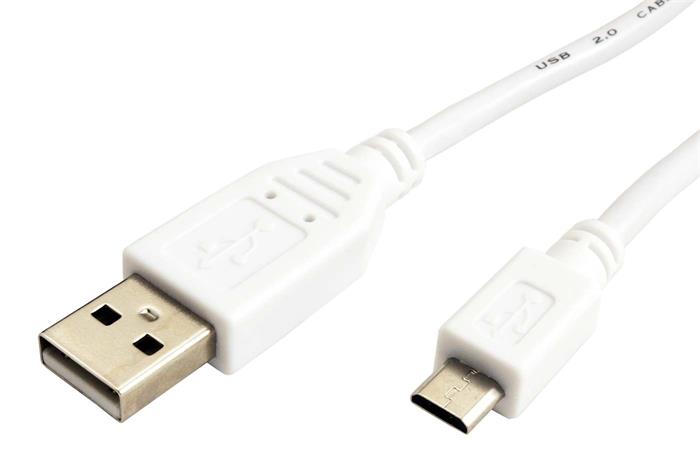USB 2.0 kabel, USB A(M) - microUSB B(M), 1.8m