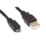 USB kabel 2.0, USB A(M) - microUSB B(M), 15cm