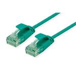 UTP patchkabel kat. 6a, tenký, 0,3m, zelený
