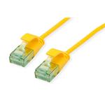 UTP patchkabel kat. 6a, tenký, 1,5m, žlutý