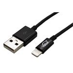 Value USB kabel s konektorem Lightning, 1m, černý