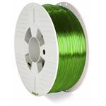 VERBATIM 3D tisková struna PET-G / Filament / průměr 2,85mm / 1kg / zelená průhledná (green transparent)