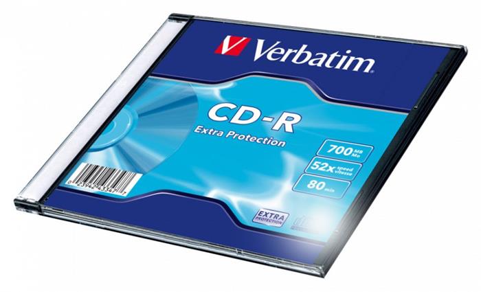 Verbatim CD-R 700MB, 52x, 1ks, jewel case