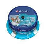 Verbatim CD-R AZO Wide Printable, 700MB, 52x, 25ks, spindle