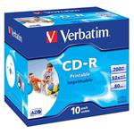 Verbatim CD-R AZO Wide Printable, 700MB, 52x, jewel box, 10ks